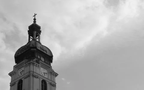 Church in black and white Stock Photos