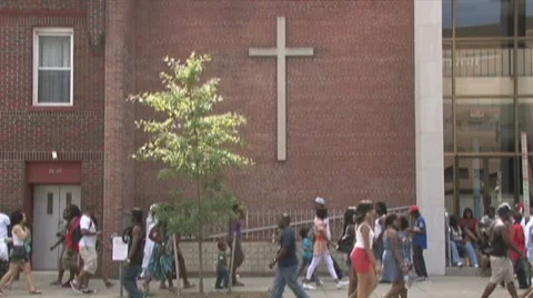 Church in black community Stock Footage 7280331