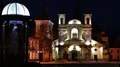Church of the Blessed Virgin Mary in night Ivano-Frankivsk city, Ukraine HD Footage