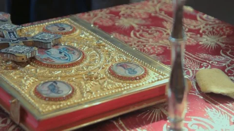 Church book HD Stock Footage 79386272