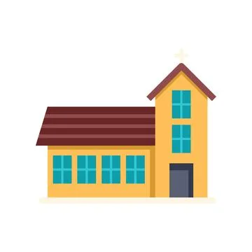 Church building with cross icon vector illustration Ilustración de archivo