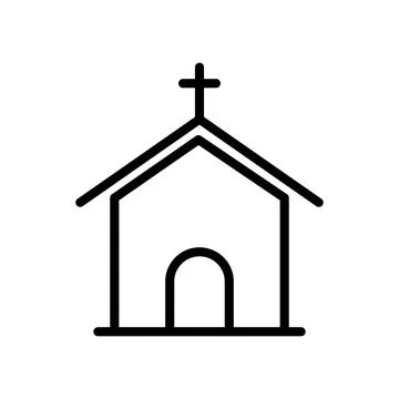 Church building icon vector design templates Stock Illustration