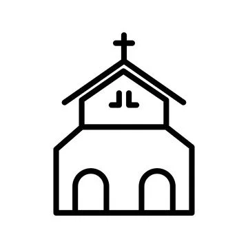 Church building icon vector design templates Stock Illustration