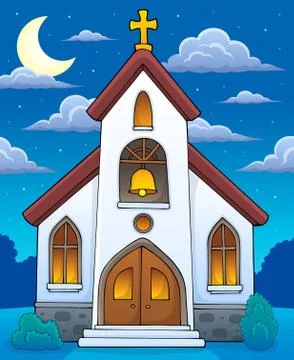 Church building theme image Stock Illustration