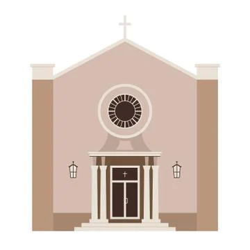 Church building vector illustration Stockillustratie