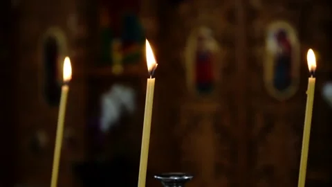 Church candles close up. Stock Footage 172245366