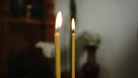 Church candles close up. Stock Footage 172245373