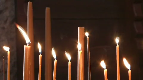 Church candles Stock Footage 855004
