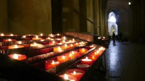 Church Candles Stock Footage 10860686