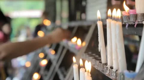 Church candles Video stock 10872089