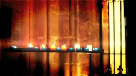 Church Candles Stock Footage 11059230