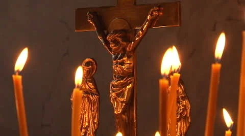 Church candles Stock Footage 22664682