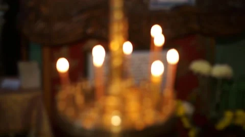 Church Candles Stock Footage 46503574