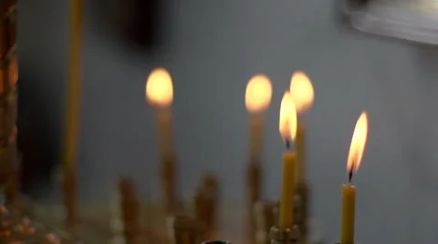 Church candles Stock Footage 54490024