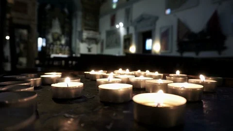 Church candles Stock Footage 88157553