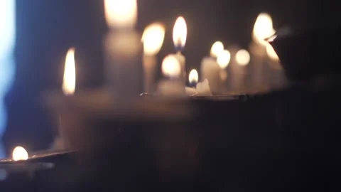CHURCH CANDLES Stock Footage 130865817