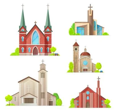 Church, cathedral chapel, religon architecture 스톡 일러스트