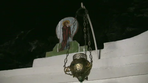 Church in a cave Stock Footage 533934