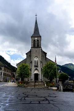 A church in the Chatel mountain, Stock Photos