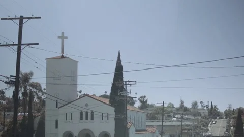 CHURCH IN CITY  Stock Footage 75208476
