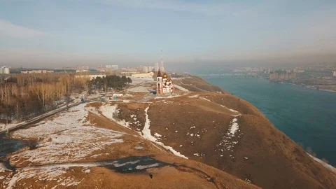 Church on a cliff 库存影片 89661973