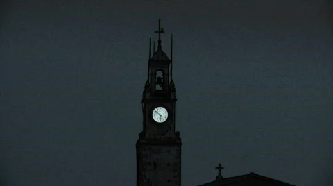 Church clock 01 Stock Footage 526045
