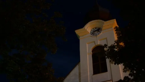 Church clock - time lapse Stock Footage 124094373