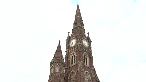 Church Clock tower Stock Footage 140996167