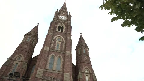 Church Clock tower Stock Footage 140996262