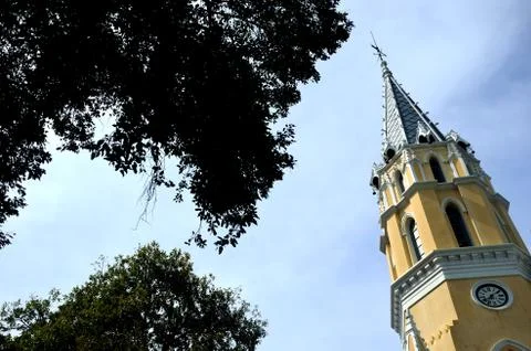Church clock tower Foto stock