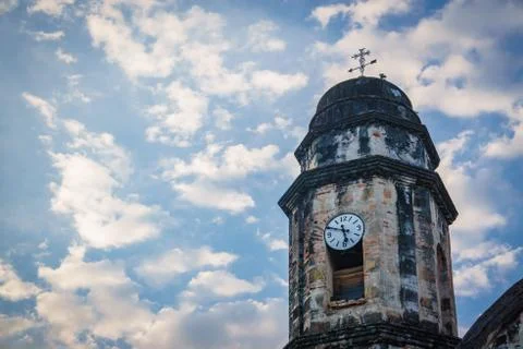 Church clock tower Stock Photos