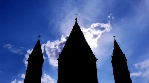 Church Clouds Dome Stock Footage 776510