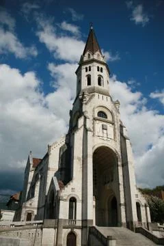 A church with clouds. Stock Photos