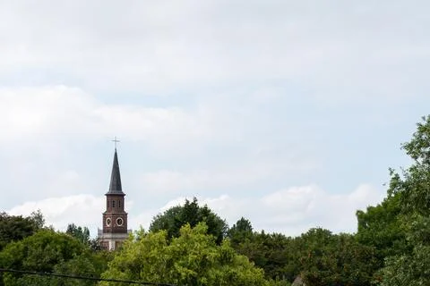 Church on a cloudy day Stock Photos