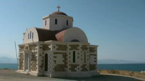 Church at the coast Stock Footage 507717