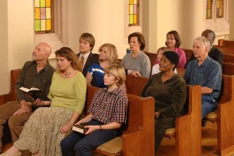 Church congregation Foto stock
