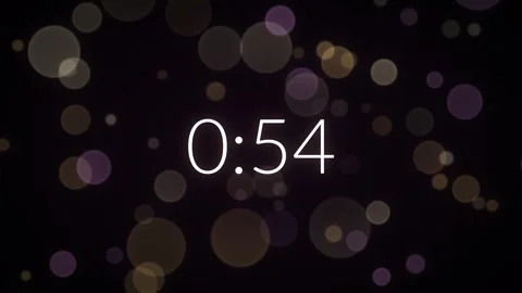Church Countdown Timer 1 Minute, Warm Gold Bokeh Stock Footage 347973204