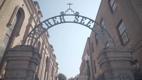 Church Courtyard Stock Footage 149127597