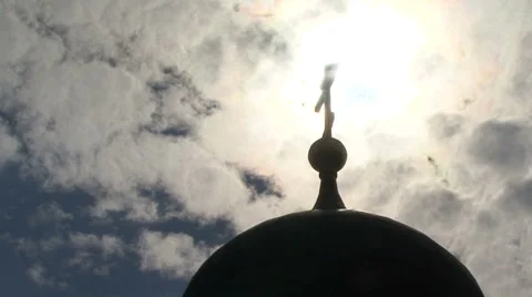 Church cross clouds Stock Footage 41387659