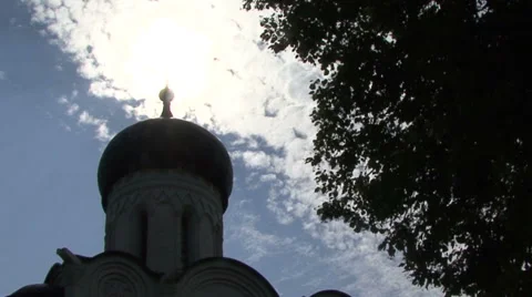 Church cross clouds Stock Footage 41387780