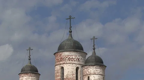 Church cross clouds Stock Footage 41390966