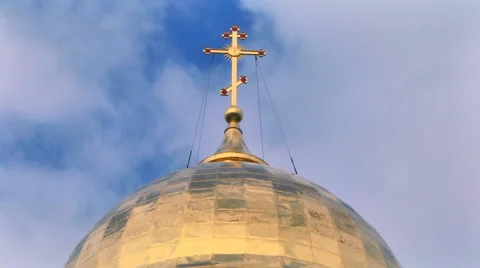 Church  cross with loopable sky background Stock Footage 47425113