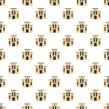 Church with cross pattern seamless Stock Illustration