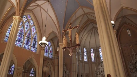 Church Crucifix Stock Footage 122215097