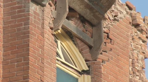 Church demolition 08 스톡 동영상 1002746