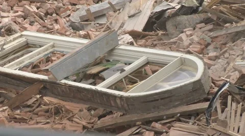 Church demolition 13 Stock Footage 1002822