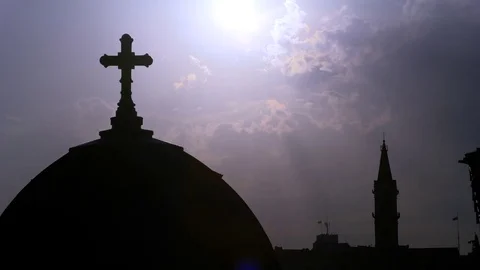 Church Dome Timelapse Jerusalem Stock Footage 83285288