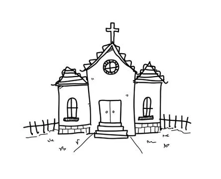 Church Doodle Stock Illustration