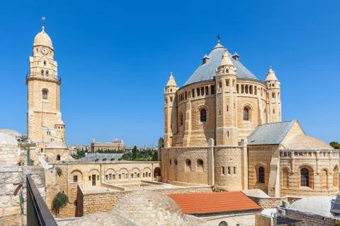 Church of Dormition in Jerusalem. Stock Photos