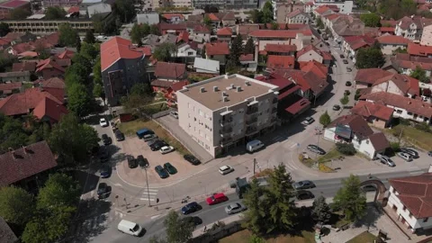 Church-drone-10 Stockbeeldmateriaal 135679265